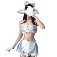 Sexy Maid Costume for Women – Seductive Role Play Lingerie Set with Lace Skirt & Bar Outfit thumbnail