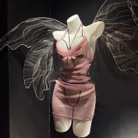 Sexy Maid Costume for Women - Sheer Lace Bodycon SM Dress with Chinese-Inspired Mesh & Matching Couple Set thumbnail