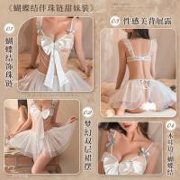 Sexy Maid Costume for Women - Sheer Lingerie Set, Cute & Alluring Role Play Outfit with Transparent Details thumbnail