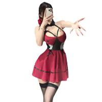 Sexy Maid Nurse Costume for Women - Busty Illusion Lingerie Set, Pure Temptation Role Play Outfit thumbnail