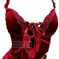 Sexy Mesh Bodysuit with Rhinestone Embellishments - Plus Size Lace-Up Hollow Out Lingerie Set for Women thumbnail