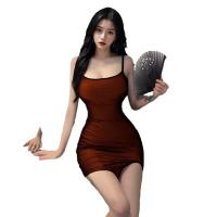 Sexy Mesh Lace Bodysuit Dress - Tight-Fit Flirty Nightclub Outfit for Women, Summer Pure-Temptation Bodycon Mini Dress thumbnail