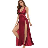 Sexy Mesh Split-Back Slip Dress - Elegant European-Style Lingerie Set for Women thumbnail