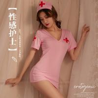 Sexy Nurse Costume Lingerie Set - Seductive Lace Open-Crotch Sleepwear for Passionate Nights thumbnail
