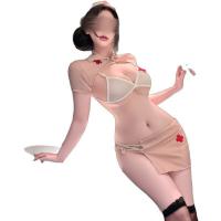 Sexy Nurse Costume Set - Sheer Lace Role Play Sleepwear with Side-Tie Details, No-Remove Design for Women thumbnail