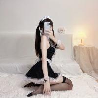 Sexy Plus Size Maid Costume Set - Seductive Lingerie Sleepwear Outfit for Women, Easy-On Temptation Ensemble thumbnail