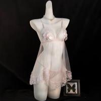 Sexy Pure-Desire Lace Bodysuit - Sheer Mesh Cami with Butterfly Cutouts & Floral Lace Trim thumbnail