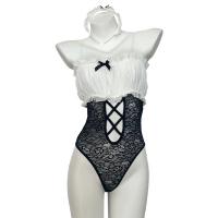 Sexy Role Play Lingerie Set for Women - Sheer Backless Maid Costume, No-Remove Pleasure Outfit thumbnail