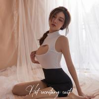 Sexy Secretary Bodysuit Outfit - Seductive Uniform Lingerie Set, No-Undress Pure Temptation Style thumbnail