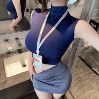 Sexy Secretary Costume Set - Tight-Fit Professional Office Outfit for Women, Busty Curvy Bodycon Suit thumbnail