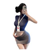 Sexy Secretary Costume Set - Tight-Fit Professional Office Outfit for Women, Busty Curvy Bodycon Suit thumbnail