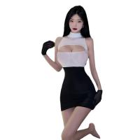 Sexy Secretary Costume Set - Ultra-Short Skirt Lingerie Outfit for Women, Seductive Sleepwear & Bedroom Wear thumbnail
