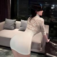 Sexy Secretary OL Outfit - Hot Bodycon Dress & Matching Lingerie Set for Role Play & Date Night thumbnail