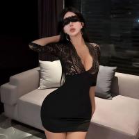 Sexy Secretary OL Outfit - Hot Bodycon Dress & Matching Lingerie Set for Role Play & Date Night thumbnail