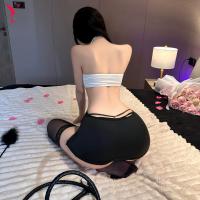 Sexy Secretary Role Play Outfit - Bodycon Mini Dress for Nightclub & Bedroom Play, Seductive Costume Set thumbnail