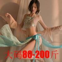 Sexy Sheer Chinese Hanfu Belly Dance Top - Modern Guofeng DUDOU Outer Layer Outfit Set thumbnail
