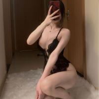 Sexy Sheer Lace Bodysuit with Built-in Pads - Seductive Open-Crotch Sleepwear for Women, Naughty Lingerie Set thumbnail