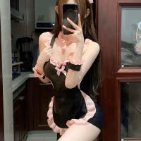 Sexy Sheer Maid Costume Set for Women – Lingerie Sleepwear Outfit with Seductive Pure-Allure Design thumbnail
