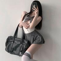 Sexy Short Backless Lingerie Set - Pure & Tempting Student Uniform Costume for Role Play thumbnail