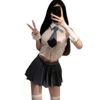 Sexy Student-Style Lingerie Set - JK Uniform Short Skirt Outfit for Women, Seductive & Playful thumbnail