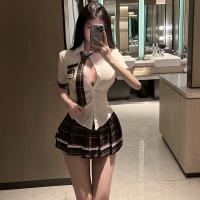 Sexy Student Uniform Lingerie Set - JK Short Skirt & Swimwear-Inspired Costume for Adults thumbnail