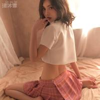 Sexy Student Uniform Lingerie Set - JK Style Seductive Pleated Mini Skirt Role Play Outfit thumbnail