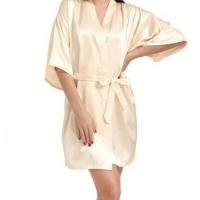 Sexy Summer Robe for Women - Lightweight Lace Trimmed Kimono Sleepwear, Sheer Satin Morning Gown & Lounge Set thumbnail