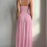 Sexy Velvet Deep V Lace Sleep Dress Set for Women – Sensual Backless Nightgown with Elegant Lace Trim thumbnail