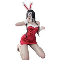 Sexy Women's Chinese-Inspired Lingerie Set - Flirty Qipao-Style Tight Sleepwear, Plus Size Pure & Tempting Outfit thumbnail