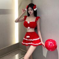 Sexy New Year Lingerie Set - Christmas Pure & Tempting Costume Sleepwear, No-Remove Bedroom Outfit for Women thumbnail