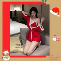 Sexy New Year Themed Lingerie Set - Three-Piece Holiday Costume with Open-Crotch Design for Playful Outfit Inspiration thumbnail