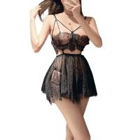 New Sheer Floral Fairy Sleepwear Set – Romantic Lace Cami & Skirt Ensemble for Women thumbnail