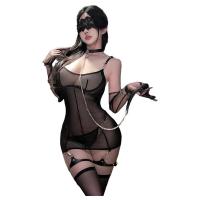 Luxury Sheer Lace Push-Up Chemise - Ultra-Thin Seductive Role Play Lingerie Set for Adults thumbnail