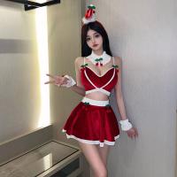 Shimeisha Luxury Gold Velvet Lingerie Set - Christmas & New Year Role Play Outfit for Women thumbnail