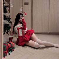 ShuoYao Sexy Christmas Lingerie Dress – Cute Bunny Girl Party Dress for New Year Eve & Holiday Parties thumbnail