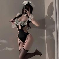 Small Bust Pure & Tempting Maid Costume Set - Lace Cosplay Sleepwear & Sexy Uniform Outfit thumbnail