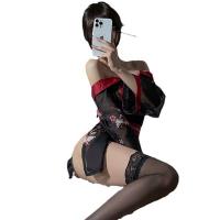 Snow Dream Lace Off-Shoulder Kimono-Style Sheer Robe - Sexy Cosplay & Role Play Outfit thumbnail