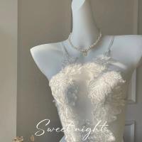 Summer Sexy Sheer Lace Bodysuit - Bedroom-Ready Pure & Tempting Matching Set with Embroidery thumbnail