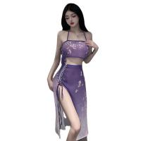 Suoqing Vintage Chinese-Inspired Lingerie Set for Women – Sheer Retro Hanfu-Style Role Play Outfit thumbnail
