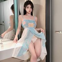 Suoqing Vintage Lingerie Set for Women - Seductive Strap Nightdress & Role Play Costume for Couples thumbnail