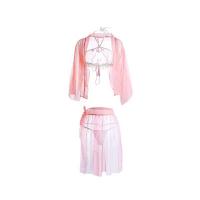 Suoqing Vintage Sheer Lingerie Set – Pearl-Embellished Belly Dance Bra & Tassel Skirt, Exotic Erotic Outfit thumbnail
