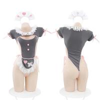Sweet Innocent Maid Costume Set - Open-Crotch Bodysuit for Role Play & Sensual Lingerie thumbnail