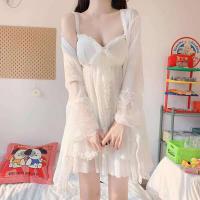 Sweet Palace Style Lace Sleepwear Set for Women – Loose Korean-Inspired Summer Cami Dress & Matching Shorts thumbnail