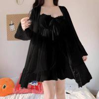Sweet Palace Style Lace Sleepwear Set for Women – Loose Korean-Inspired Summer Cami Dress & Matching Shorts thumbnail