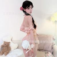 Sweet & Sultry Pearl-Embellished Bikini Set - Busty Teen Girl Sexy Lingerie Top & Bottom thumbnail