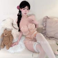 Sweet & Sultry Pearl-Embellished Bikini Set - Busty Teen Girl Sexy Lingerie Top & Bottom thumbnail