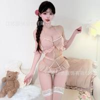 Sweet & Sultry Pearl-Embellished Bikini Set - Busty Teen Girl Sexy Lingerie Top & Bottom thumbnail