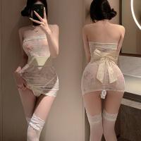 Transparent Embroidery Lingerie Set – Japanese Style Kimono Wrap Bra & Matching Bottoms for Date Night thumbnail