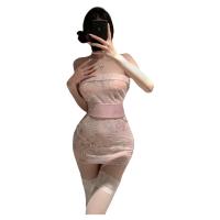 Transparent Embroidery Lingerie Set – Japanese Style Kimono Wrap Bra & Matching Bottoms for Date Night thumbnail