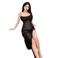 Ultra-Seductive Sheer Lace Chemise Nightgown - Transparent Sexy Sleepwear Set for Women thumbnail